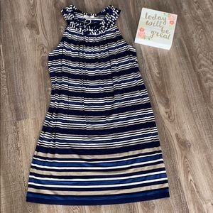 New! Max Studio Nautical Striped Tank Dress